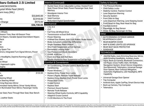 Used 2019 Subaru Outback 2.5i Limited image 2