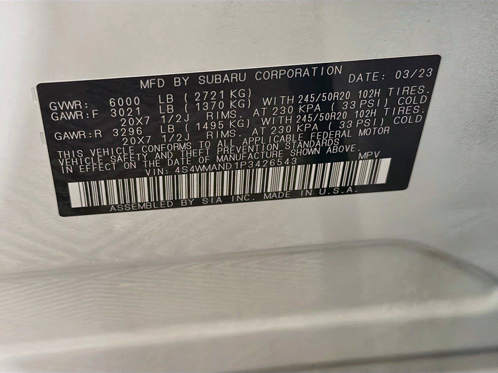 Used 2023 Subaru Ascent Limited AWD/4WD image 39