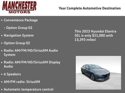 Used 2023 Hyundai Elantra SEL w/ Convenience Package FWD image 2