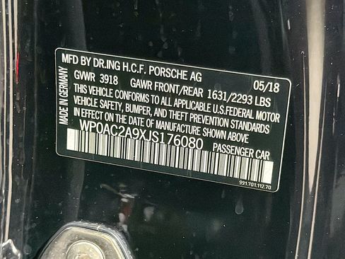 Certified 2018 Porsche 911 GT3 RWD image 37