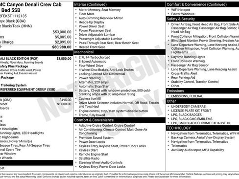 New 2026 GMC Canyon Denali w/ LPO, Denali Black Edition image 6