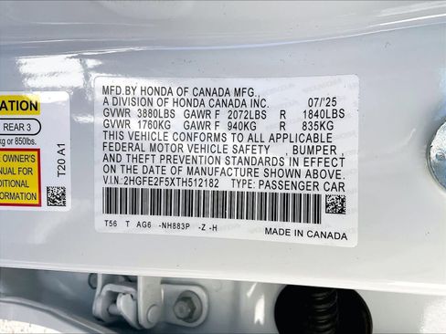 New 2026 Honda Civic Sport image 17