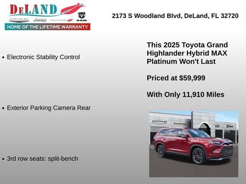 Used 2025 Toyota Grand Highlander AWD Hybrid image 12