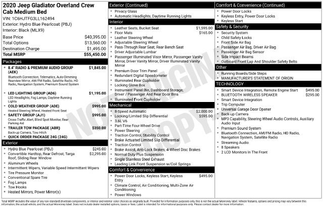 Used 2020 Jeep Gladiator Overland AWD/4WD image 24