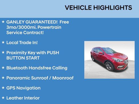 Used 2017 Hyundai Santa Fe Sport w/ 2.4L Tech Package 04 FWD image 2