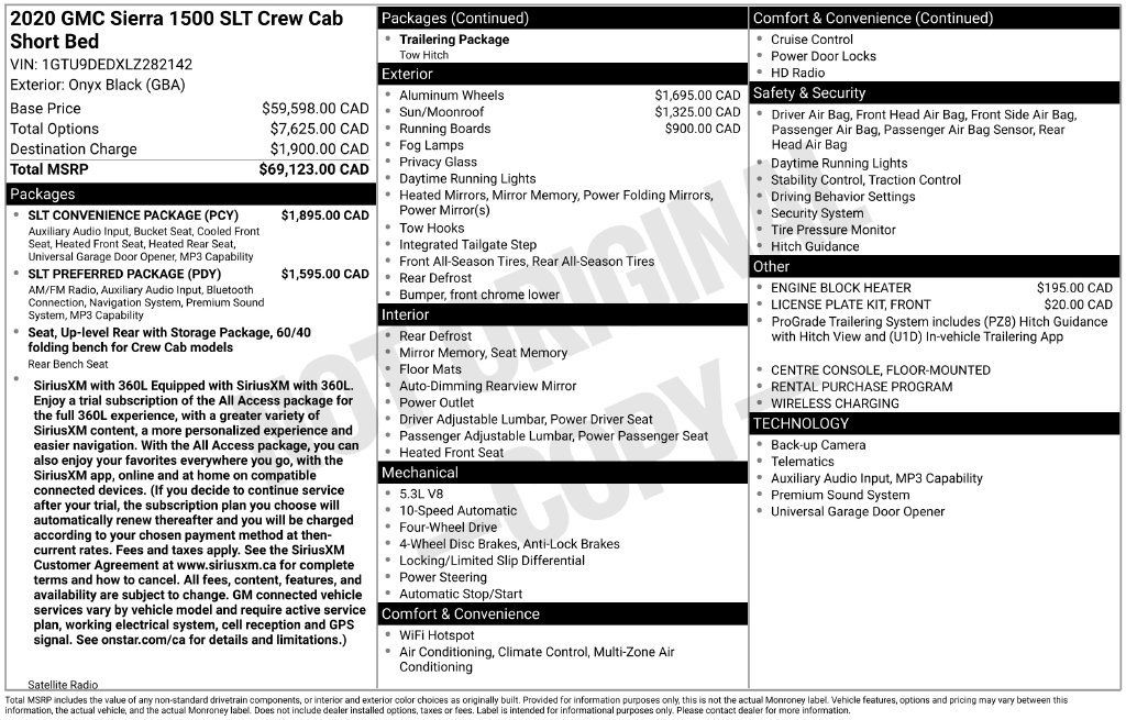Certified 2020 GMC Sierra 1500 SLT w/ SLT Convenience Package AWD/4WD image 11