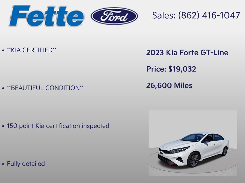 Certified 2023 Kia Forte GT-Line w/ GT-Line Technology Package FWD image 7
