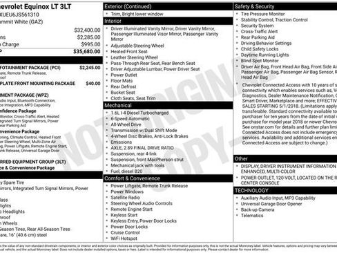 Used 2018 Chevrolet Equinox LT w/ Sun & Infotainment Package image 38