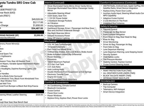 Used 2023 Toyota Tundra SR5 w/ TRD Off-Road Package AWD/4WD image 32