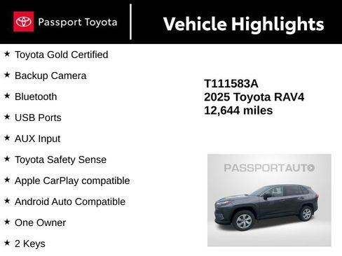 Certified 2025 Toyota RAV4 LE FWD image 5