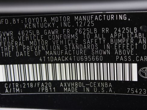 Used 2026 Toyota Camry LE w/ Convenience Package FWD image 39
