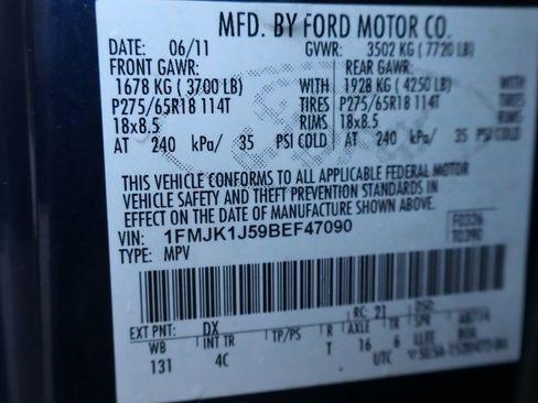 Used 2011 Ford Expedition EL XLT w/ 201A Rapid Spec Order Code AWD/4WD image 47