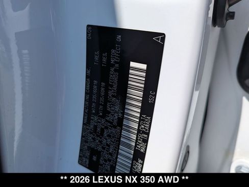 New 2026 Lexus NX 350 AWD w/ Accessory Package (2T) image 19