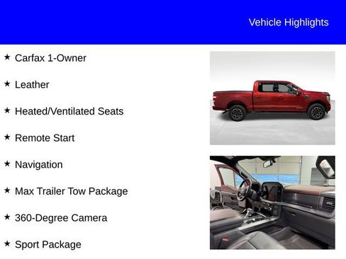 Certified 2023 Ford F150 Lariat w/ Max Trailer Tow Package AWD/4WD image 2