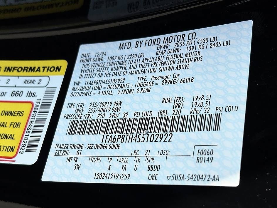 Used 2025 Ford Mustang Premium w/ Mustang Nite Pony Package RWD image 23