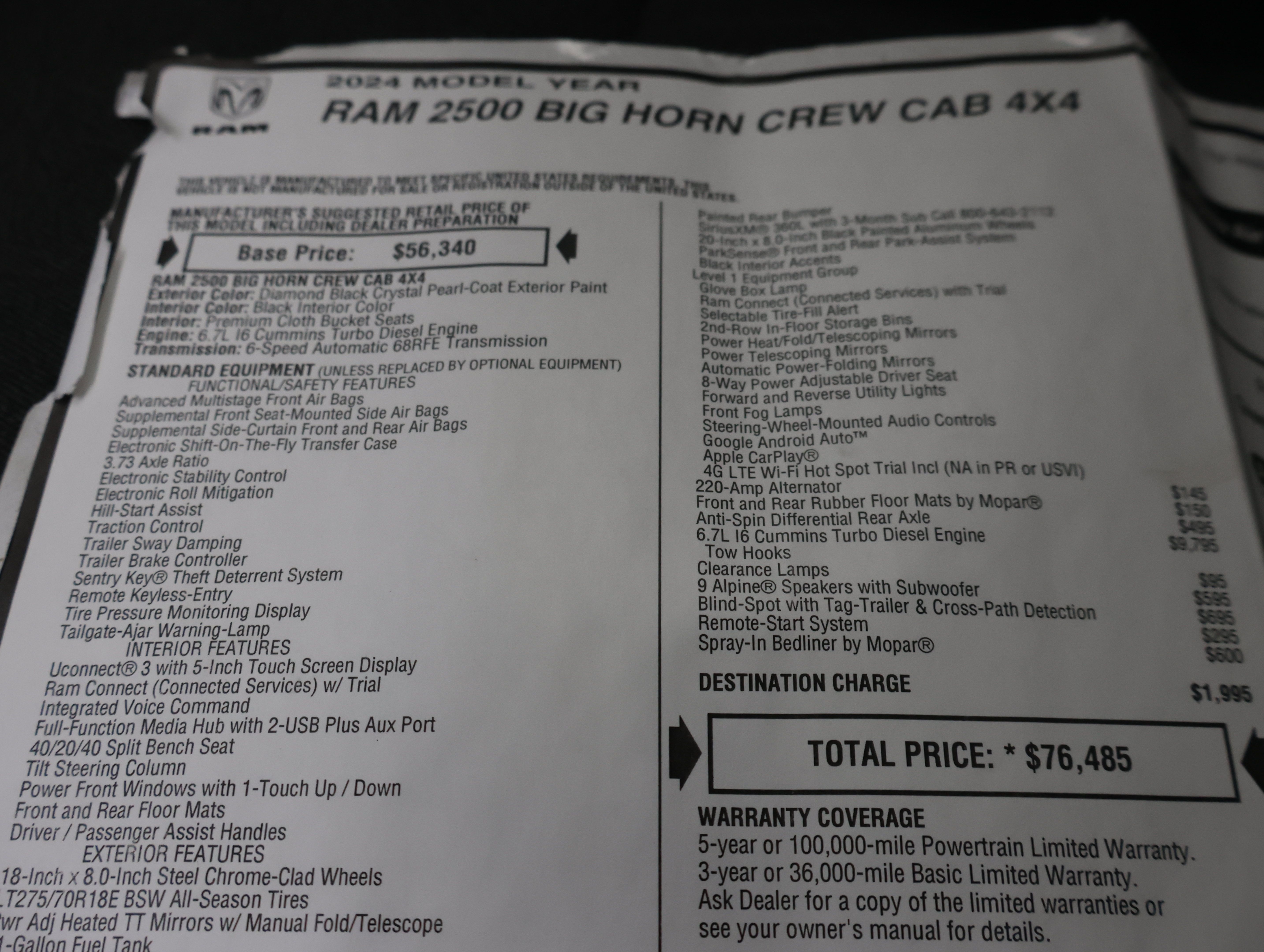 Used 2024 RAM 2500 Big Horn w/ Night Edition AWD/4WD image 57