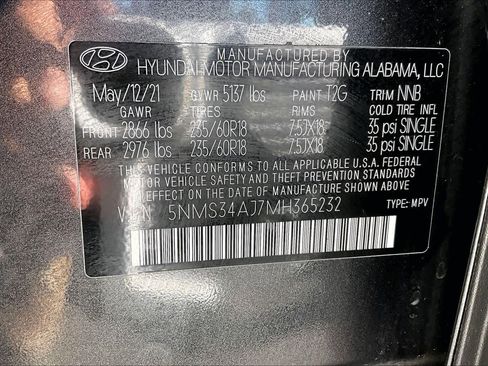 Used 2021 Hyundai Santa Fe SEL w/ Convenience + Premium Package image 35