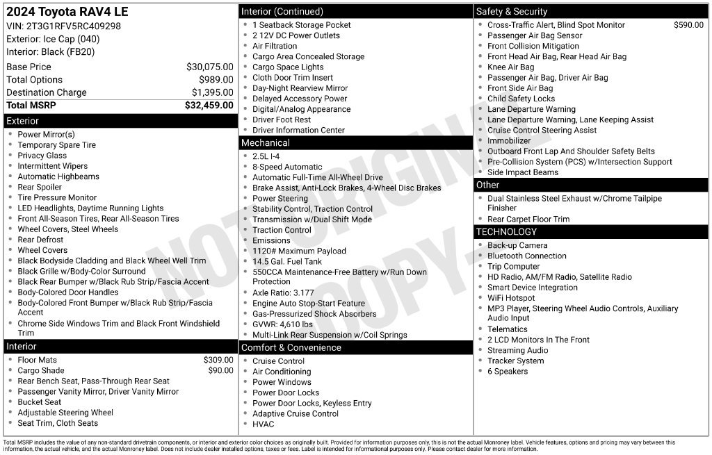 Certified 2024 Toyota RAV4 LE AWD/4WD image 23