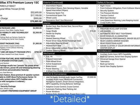 Used 2020 Cadillac XT6 Premium Luxury w/ Platinum Package image 3