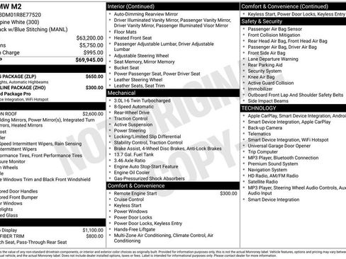Used 2024 BMW M2 w/ Lighting Package RWD image 34