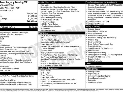 Used 2025 Subaru Legacy Touring XT w/ Popular Package #3 image 7