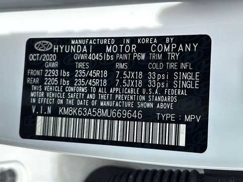 Certified 2021 Hyundai Kona Night w/ Cargo Package FWD image 43