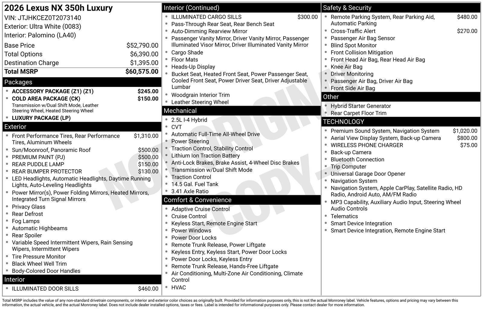 Used 2026 Lexus NX 350 AWD w/ Accessory Package (Z1) image 28