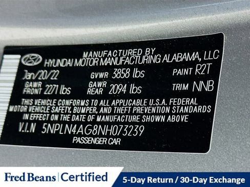 Certified 2022 Hyundai Elantra SEL w/ Convenience + Premium Package image 33