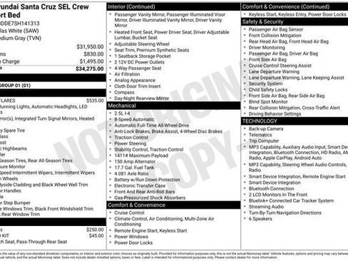 Certified 2025 Hyundai Santa Cruz SEL AWD/4WD image 4