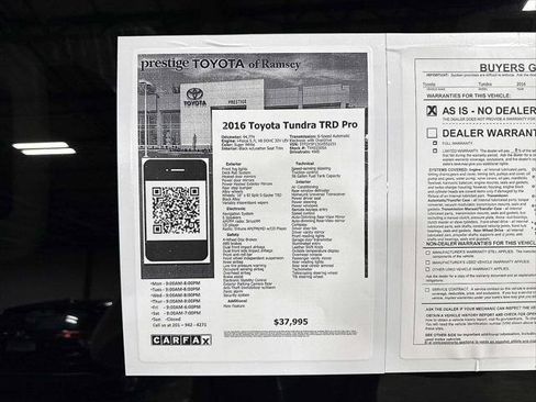 Certified 2016 Toyota Tundra TRD Pro AWD/4WD image 13