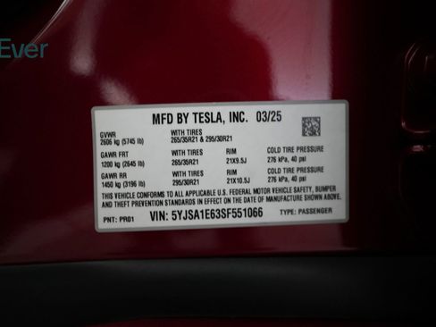 Used 2025 Tesla Model S Plaid AWD/4WD image 27