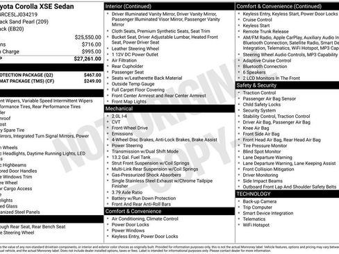 Used 2020 Toyota Corolla XSE w/ Body Protection Package FWD image 5