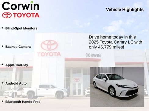 Used 2025 Toyota Camry LE FWD image 6
