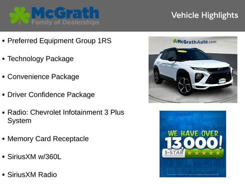 Used 2021 Chevrolet TrailBlazer RS w/ Technology Package AWD/4WD image 6