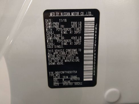 Used 2017 Nissan Armada Platinum w/ Captain Seat Package image 33