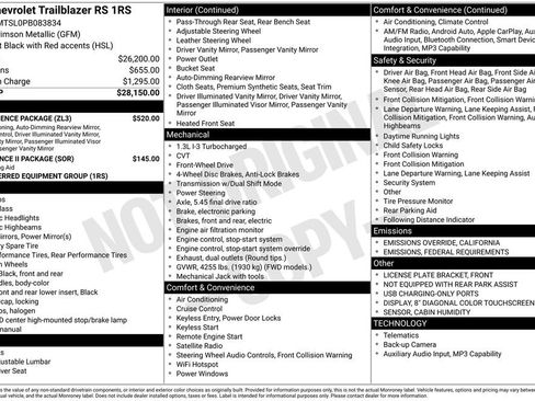 Certified 2023 Chevrolet TrailBlazer RS w/ Convenience Package image 36