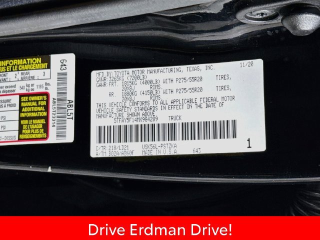Certified 2021 Toyota Tundra 1794 Edition AWD/4WD image 32