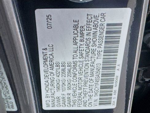 Certified 2025 Honda Accord SE image 44