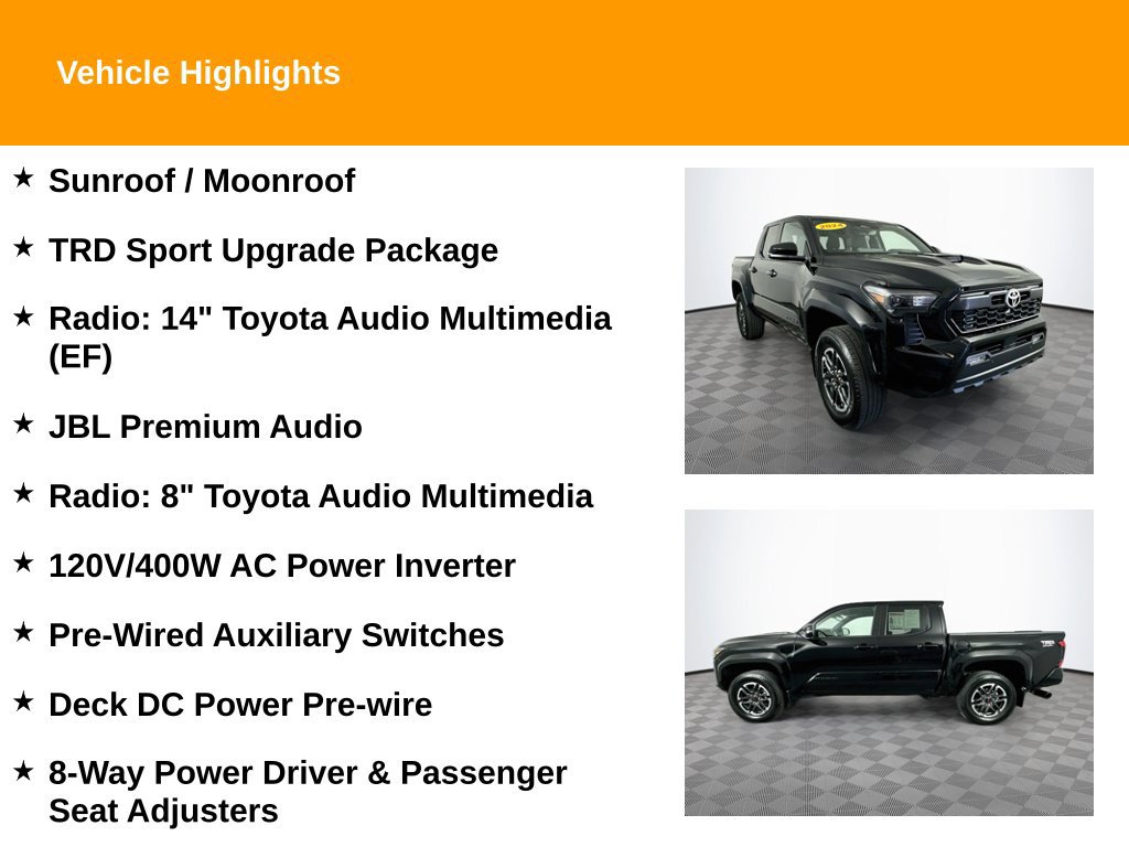 Used 2024 Toyota Tacoma TRD Sport w/ TRD Sport Upgrade Package AWD/4WD image 2