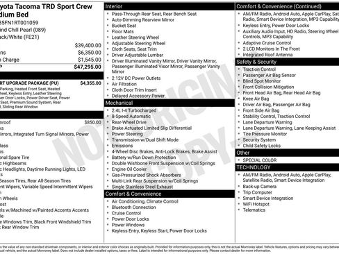 Used 2024 Toyota Tacoma TRD Sport w/ TRD Sport Upgrade Package RWD image 48