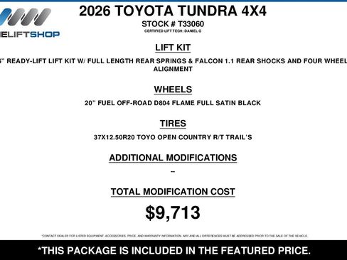 Used 2026 Toyota Tundra 1794 Edition w/ Tow Tech Package AWD/4WD image 2