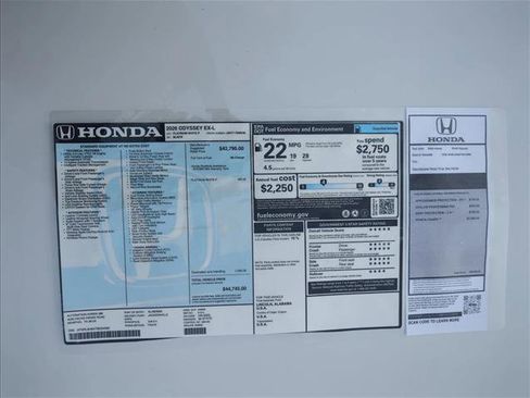 New 2026 Honda Odyssey EX-L image 21