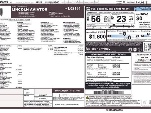 Used 2023 Lincoln Aviator Grand Touring w/ Equipment Group 301A AWD/4WD image 4
