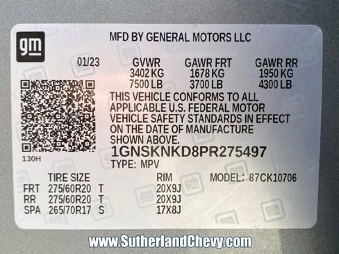 Used 2023 Chevrolet Tahoe LT w/ Luxury Package AWD/4WD image 58