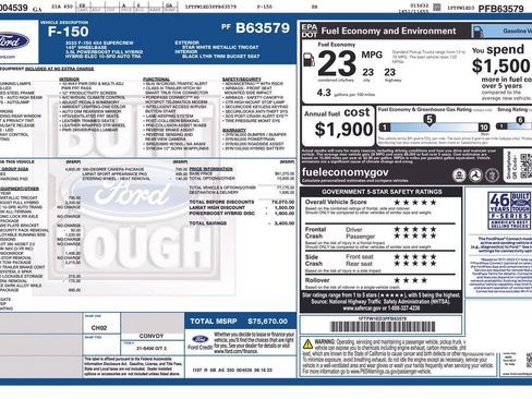 Used 2023 Ford F150 Lariat w/ Equipment Group 502A High image 6