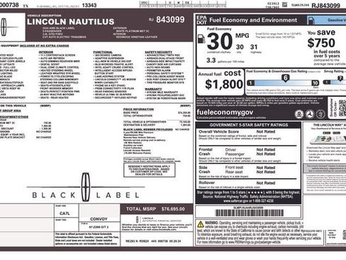 Certified 2024 Lincoln Nautilus Black Label AWD/4WD image 5