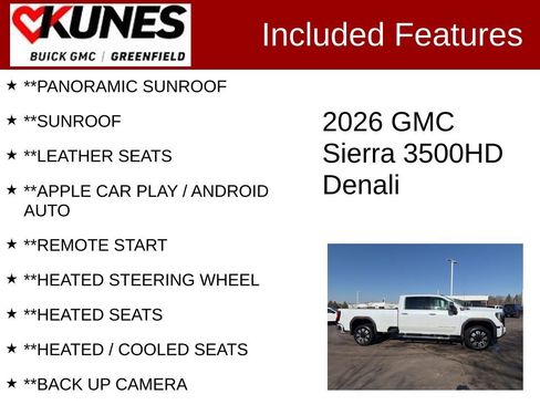 Used 2026 GMC Sierra 3500 Denali w/ Denali Reserve Package AWD/4WD image 2