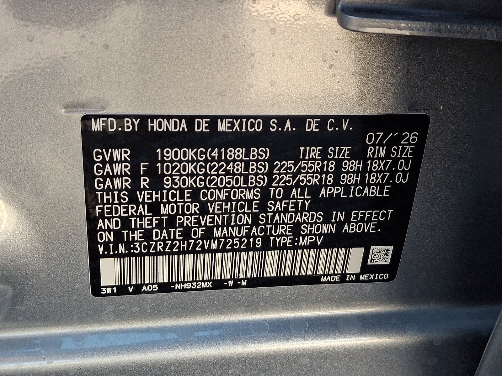 New 2027 Honda HR-V EX-L image 10