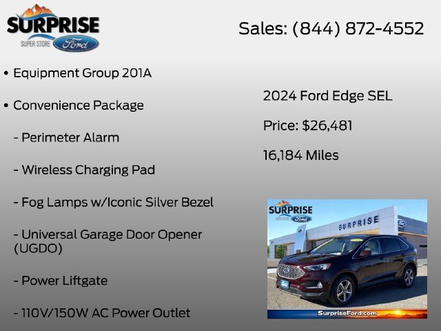 Certified 2024 Ford Edge SEL w/ Convenience Package AWD/4WD image 7
