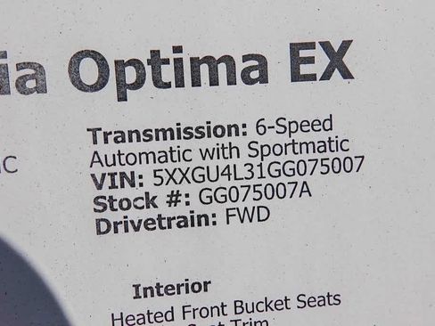 Used 2016 Kia Optima EX w/ Premium Package image 28